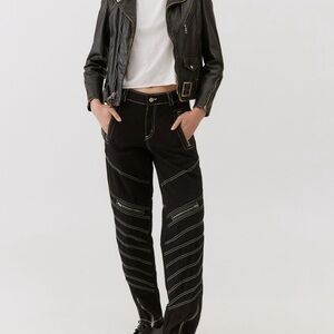 Black BDG Tapered Moto Jean
